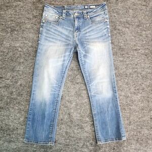 Miss Me Jeans‎ Womens 29 Boyfriend Capri Rhinestone Pockets JB5547P2 Y2K 31x25